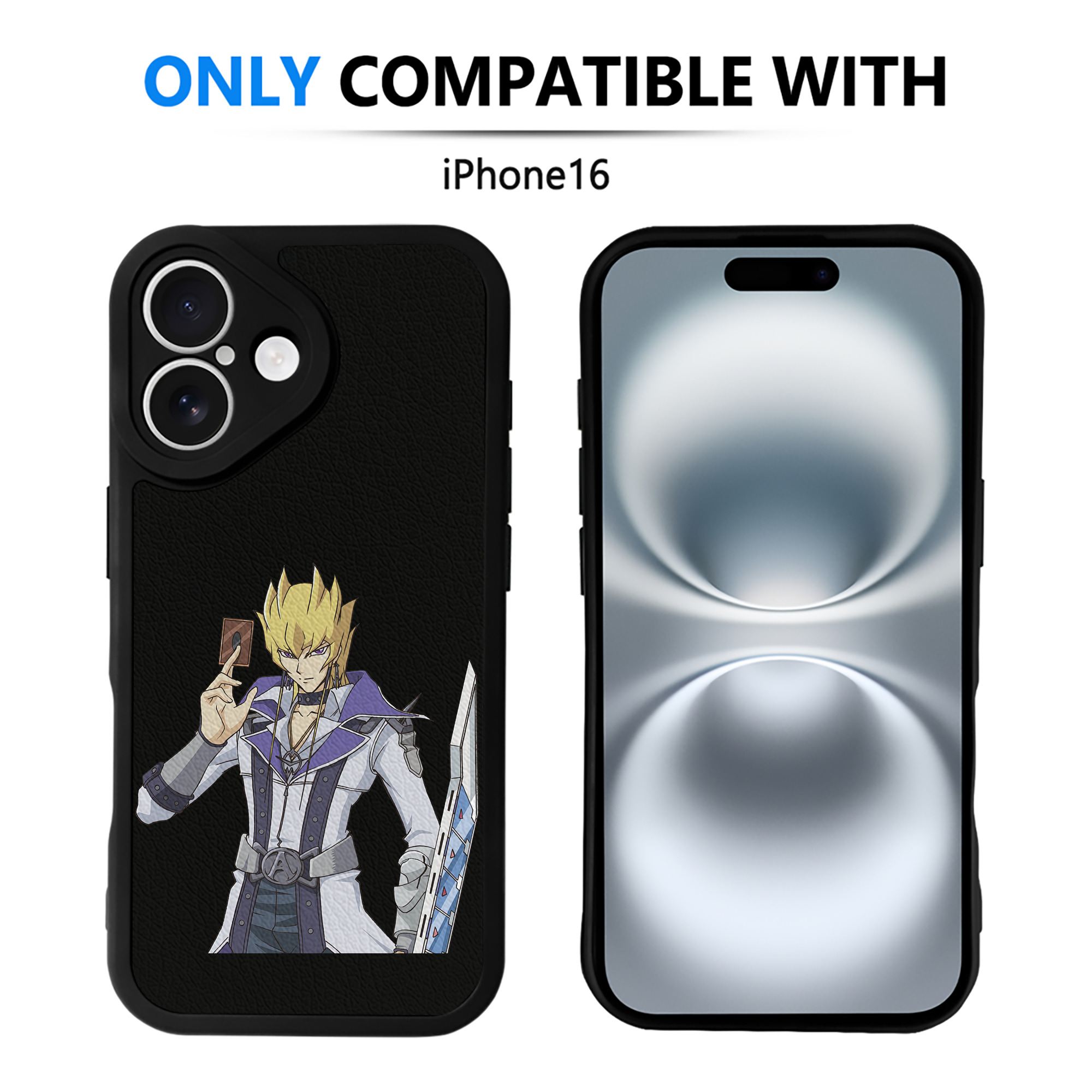 遊☆戯☆王 Yu-Gi-Oh! 【iPhone 16シリーズ対応】シリコンスマホケース（レザー調） 材質：シリコン